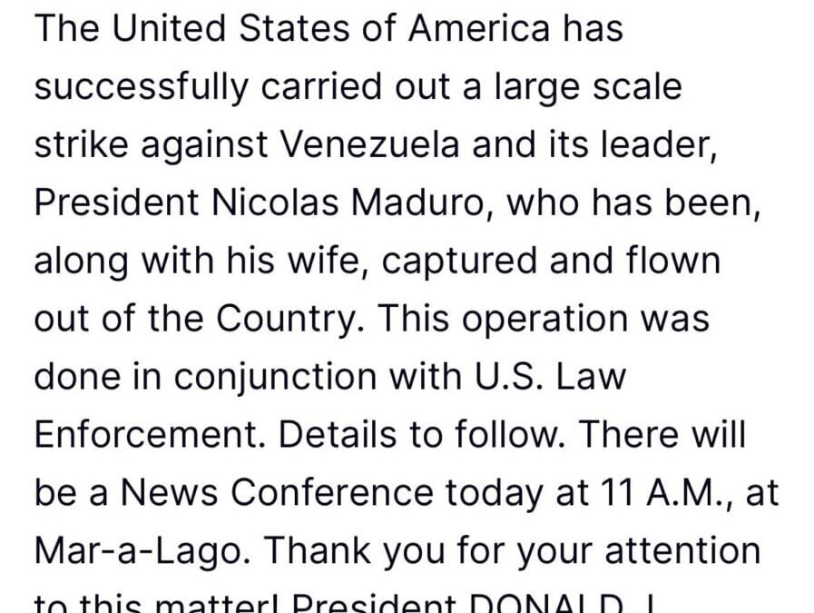 Trump Claims US Has ‘Captured’ Venezuelan President Maduro And His Wife In ‘Large Scale Strike’— What To Know (UPDATED)