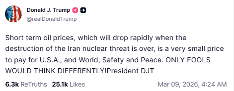 Stock Market Today: Dow Jones, S&P 500 Futures Plunge As Oil Prices Jump, Trump Dismisses ‘Short Term’ Spike—Hims & Hers, Ovintiv, Uniqure In Focus